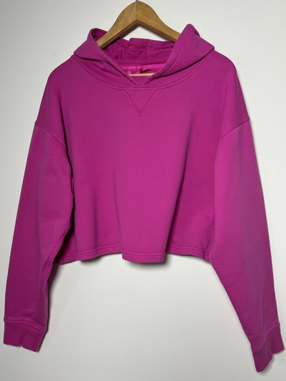 Lululemon All Yours Cropped Hoodie Fuchsia Pink Purple Athleisure Comfort